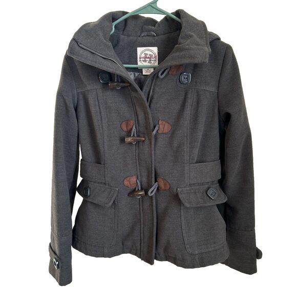 HYDRAULIC Full Zip Toggle Clasp Hooded Women's Coat, Sz. M, Gray, VGC - Picture 1 of 8